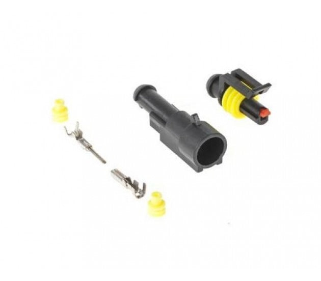Hermetische connector set - 12 tot 24 Volt - 1 pin superseal - IP67 Hermetische connector set - 12 tot 24 Volt - 1 pin superseal - IP67